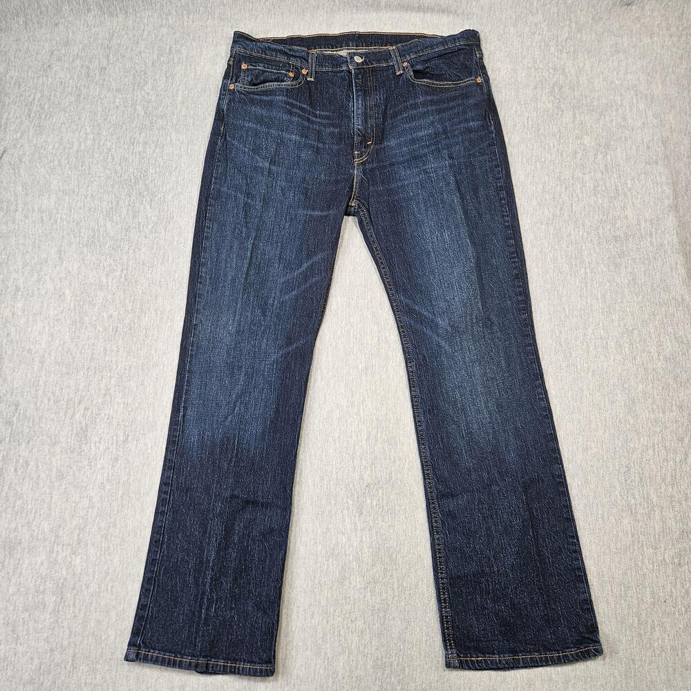 Levis Jeans Mens 38x32 Blue 527 Bootcut Dark Wash Denim Western Cowboy